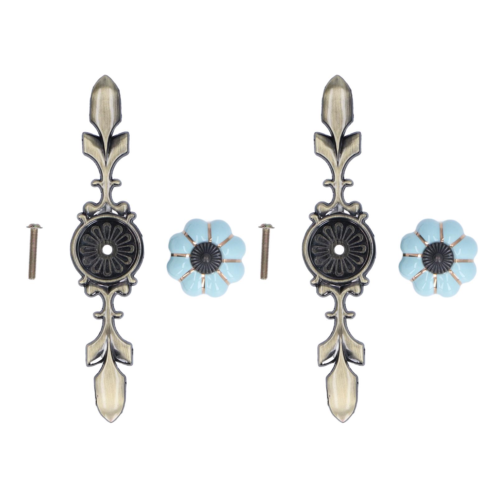 

2pcs/set Hand Painted Pumpkin Drawer Knobs Chinese Pastoral Style Ceramic Cabinet HandleWhite