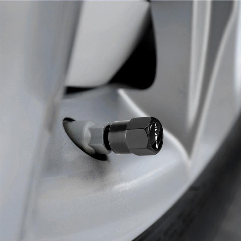 4 Stück Auto Ventilkappenkappen Abdeckung Wasserdicht Autozubehör Für Mercedes-Benz AMG C500 C200 C300 A B C E GLA CLA GLK GL ML GLE W204 W205 W203 W211 W212