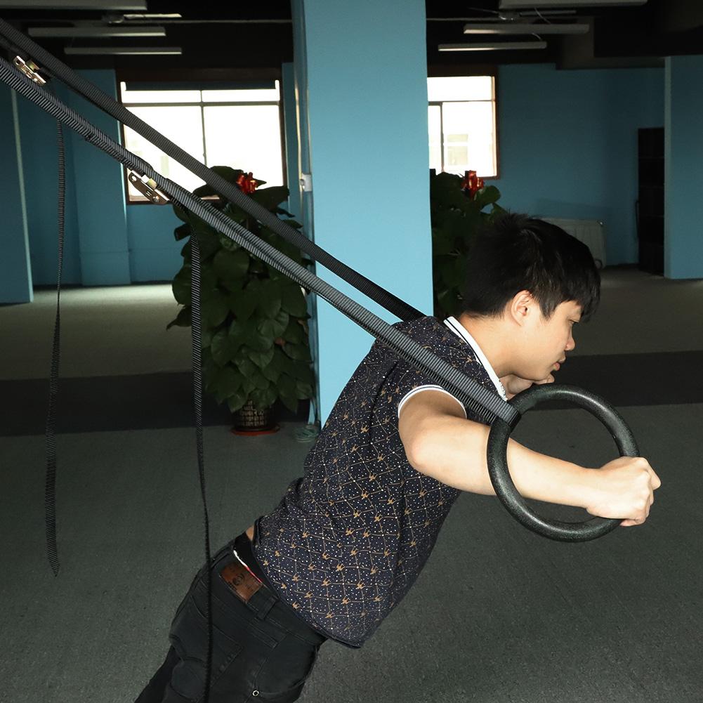 Gymnastic Gym Rings Adjustable Fitness Muscle Strength Training Straps Hoop