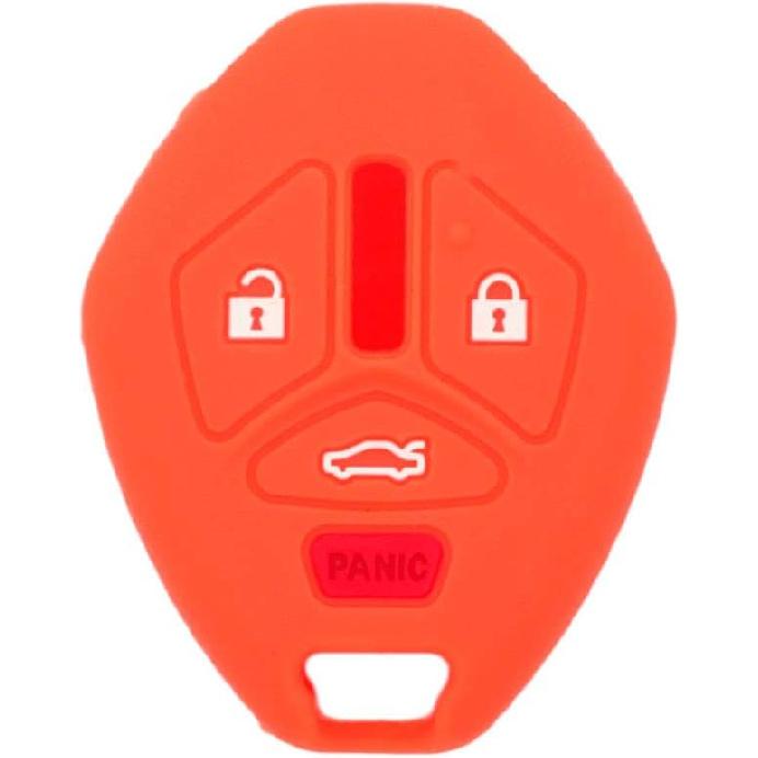 SEGADEN Silicone Cover Protector Case Holder Skin Jacket Compatible with MITSUBISHI 4 Button Remote Key Fob CV4522 Rose