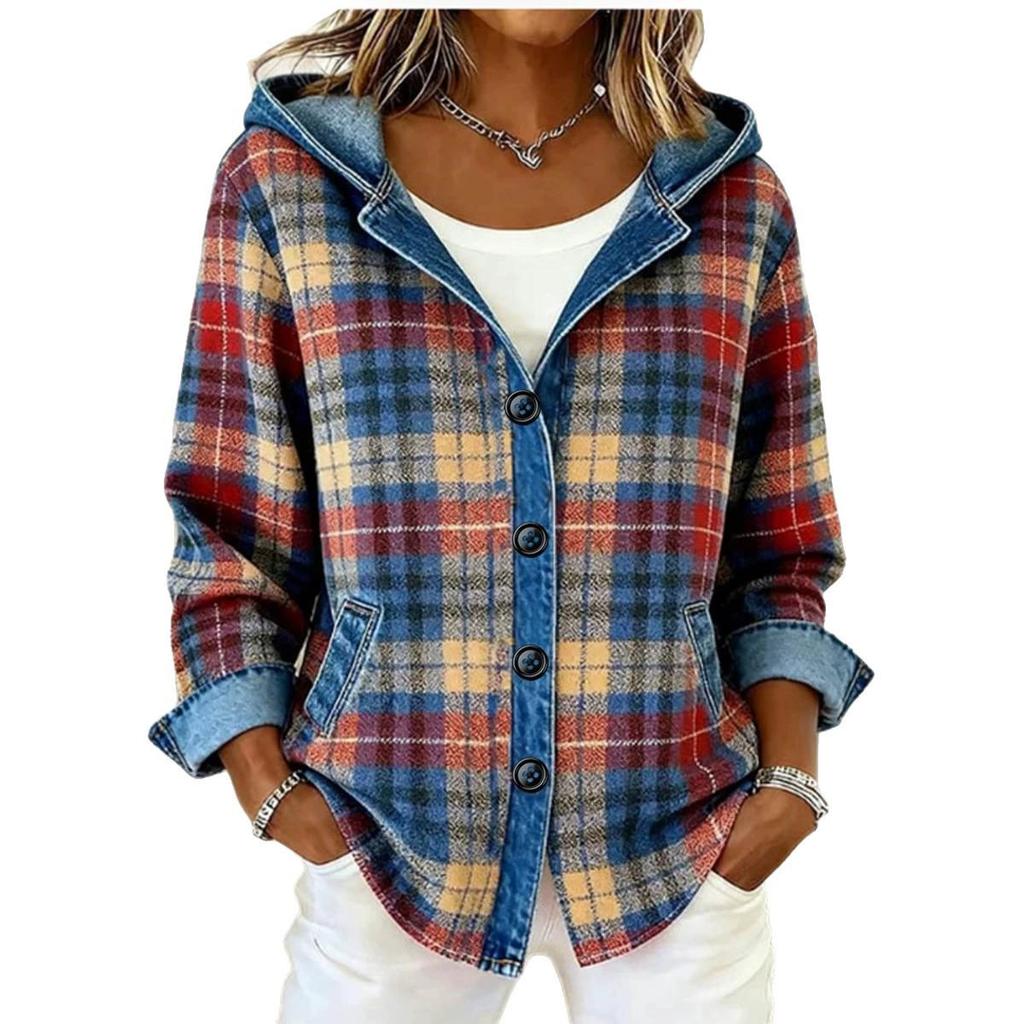 3D Digital Print Women's Hooded Cardigan Sweater - European Size, Autumn/Winter 2026 Collection