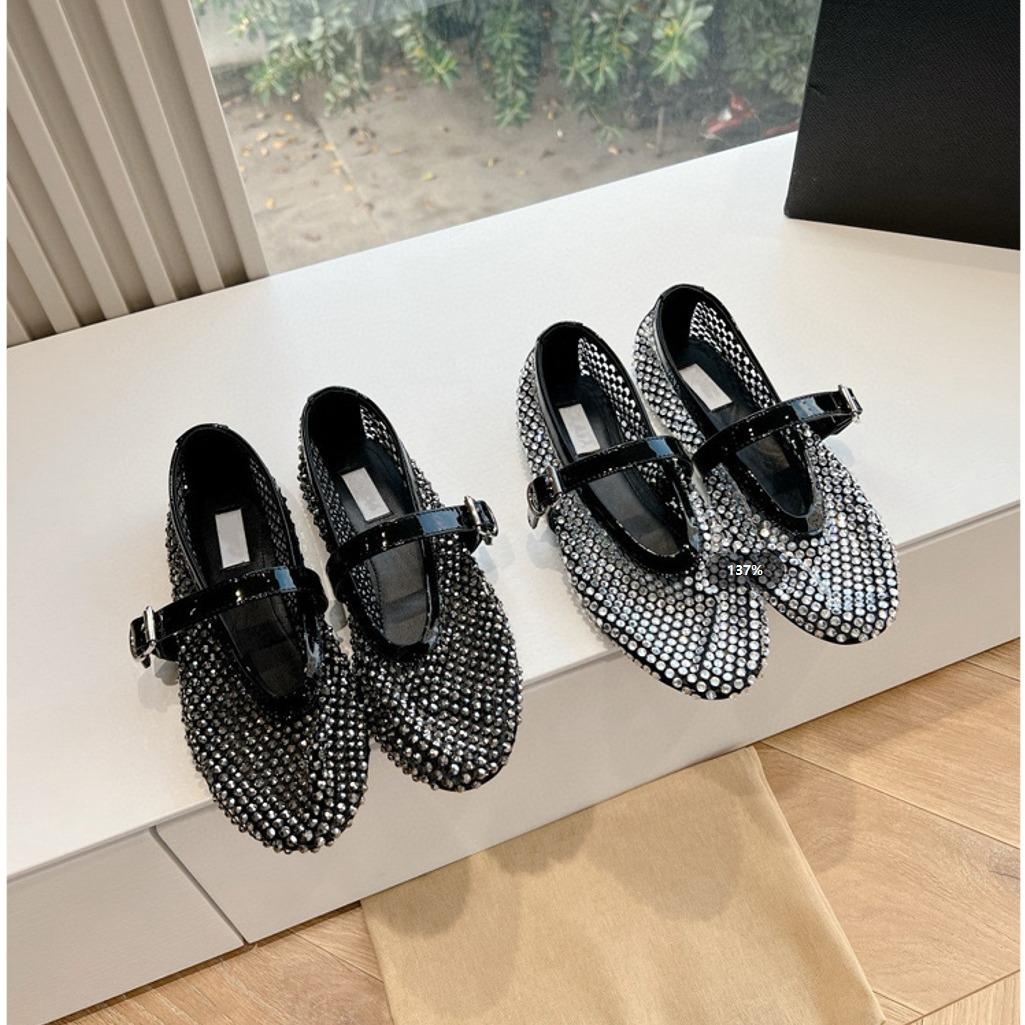 

Стильные женские балетки Мэри Джейн с шипами и кристаллами Laofers, повседневные удобные туфли из мягкой кожи на плоской подошве