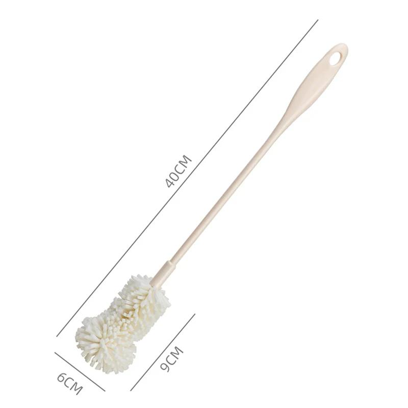 Sponge Brush Cup Scrubber Glass Cleaner Kitchen Cleaning Tool Long Handle Drink Wineglass Bottle Household Cleaning Brush