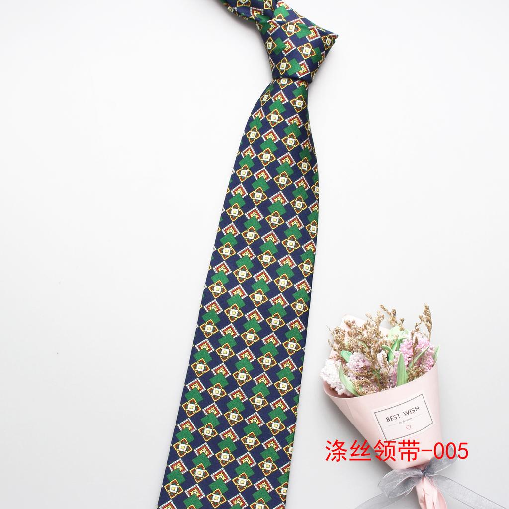 9Cm Men'S Tie, Polyester Silk Exquisite Printed Tie, Business Casual Suit Tie