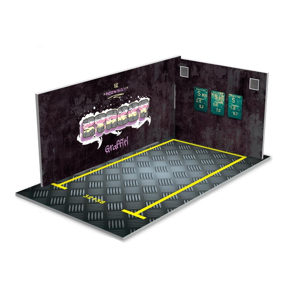 Automobile Toy 1/32 Car Garage Parking Space Garage DIY Scene Parking Lot Model  For Children