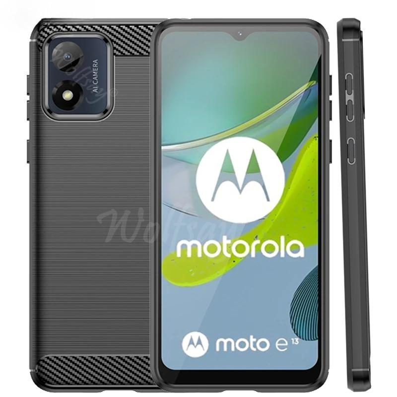 For Motorola Moto E13 Case Silicone Carbon Fiber Back Cover For Moto E13 E32 E22i E20 G13 G23 G53 G32 G72 Case For Moto E13 Case