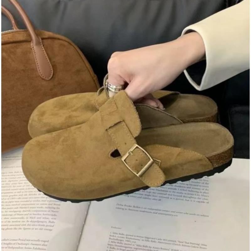 Fashion New Classic Women's Closed Toe Cork Sandals Slippers Ladies Leopard Cork Slippers Camo Mule Clogs Shoes Flats Zapatos De Mujer