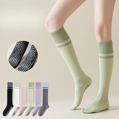 Female Spring and Autumn Sports Professional Fitness Running Jump Rope Yoga Pressure Thin Leg Long Leg Socks