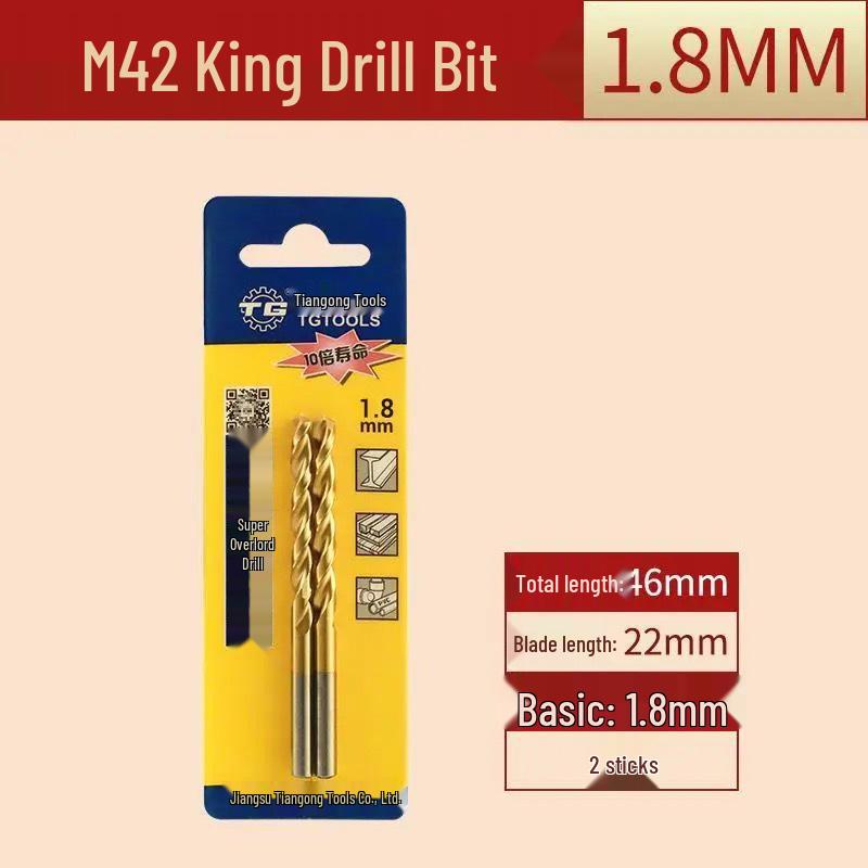 Tiangong M42 Overlord 8% Cobalt High-Speed Steel Twist Drill Bit for Stainless Steel