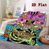 Steampunk Inventor Adventure 2D Flat Pattern Flannel Blanket High quality All Seasons Warmth and Comfort Perfect for Christmas Gifts.