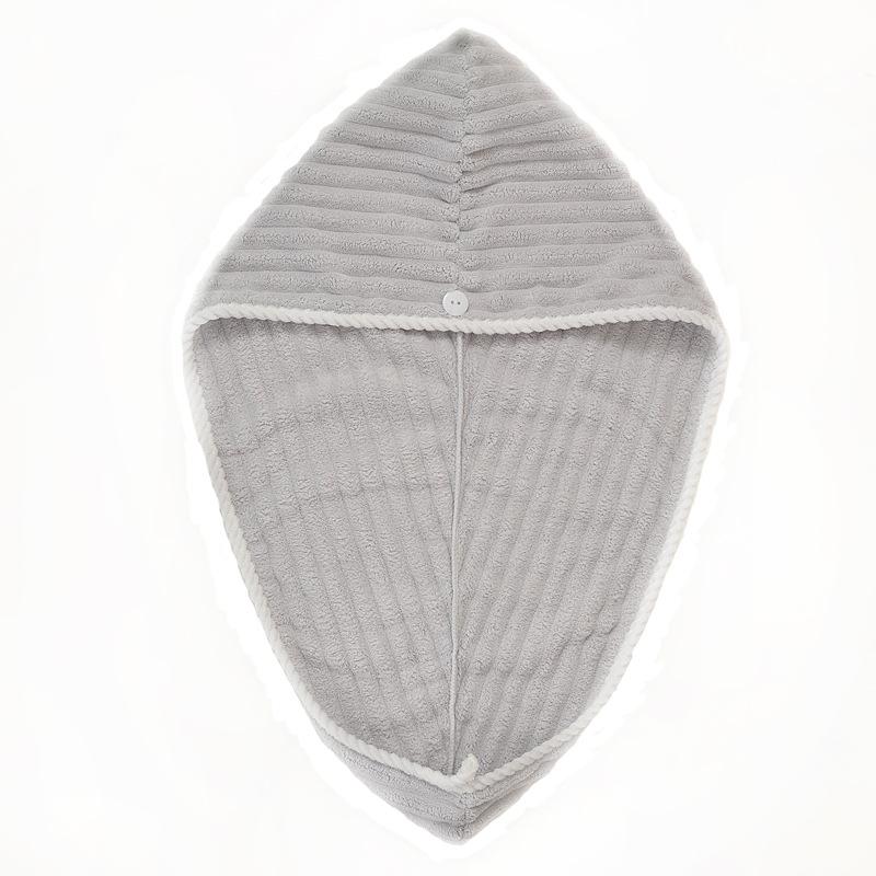 New polyester brocade coral fleece dry hair cap sleeve head towel water-absorbing quick-drying thickened spiral double-layer shower cap