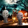Halloween Skull Candle Silicone Mold Set Handheld Resin Casting DIY Plaster Handmade Artwork Making Tool 1 Piece
