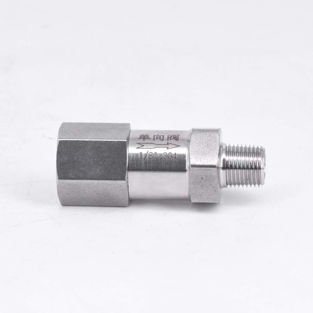 1/8 1/4 3/8 1/2 Inch BSP NPT Female To Male 1 Way Check Valve Non-Return Inline 304 Stainless Steel (Specification : 1/4 Inch , Voltage : NPT), 0.25
