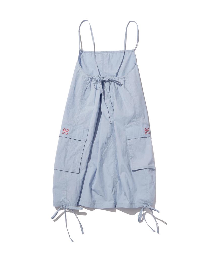 Pip Pet Ribbon Volume Sleeveless One-Piece (Sky Blue)