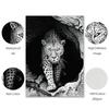 Black And White Leopard Fashion Animal Poster Print Canvas Wildlife Wall Decor Painting Room Home Picture Art Inspired Street