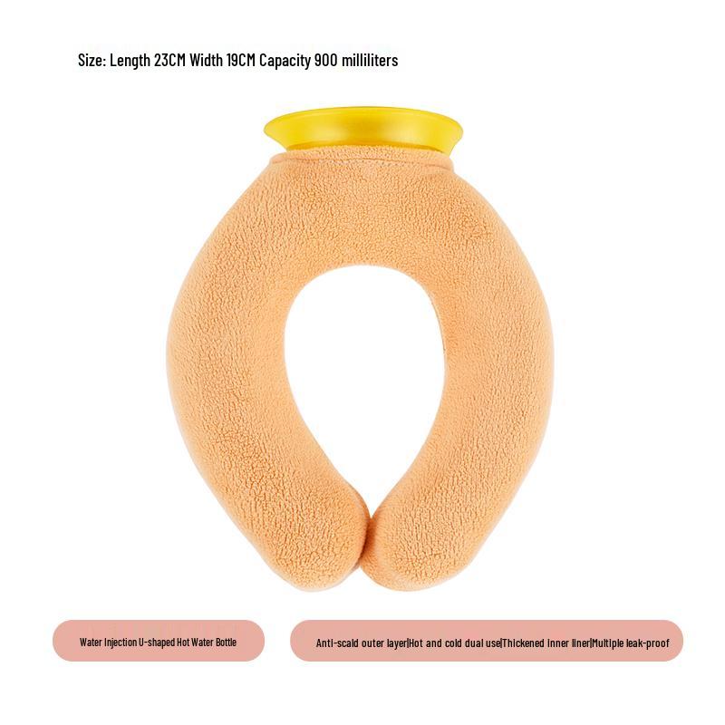 U-Shaped Neck-Hanging Hot & Cold Compress Water Bag for Cervical Spine Therapy
