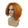 Orange flauschige kurze Haare synthetische Perücke | Horrorfilm Chucky Charakter Geisterpuppe Cosplay-Perücke | Halloween-Party-Perücke