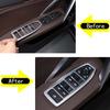 ABS Chrome/Carbon Fiber Car Window Lift Swtich Button Cover Trim Accessories For BMW X1 IX1 U10 U11 2026-2026