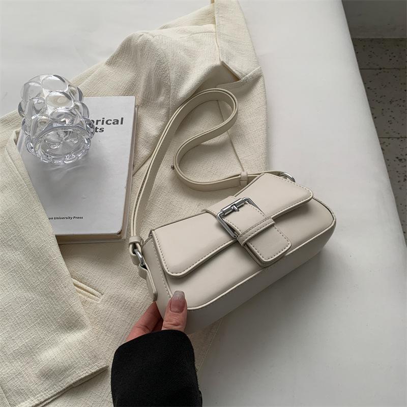 Bolsas Transversais de Couro de Cor Sólida para Mulheres Marca de Luxo Bolsa de Ombro Axilar Tendência da Moda Bolsa de Mão e Carteira de Designer Feminina