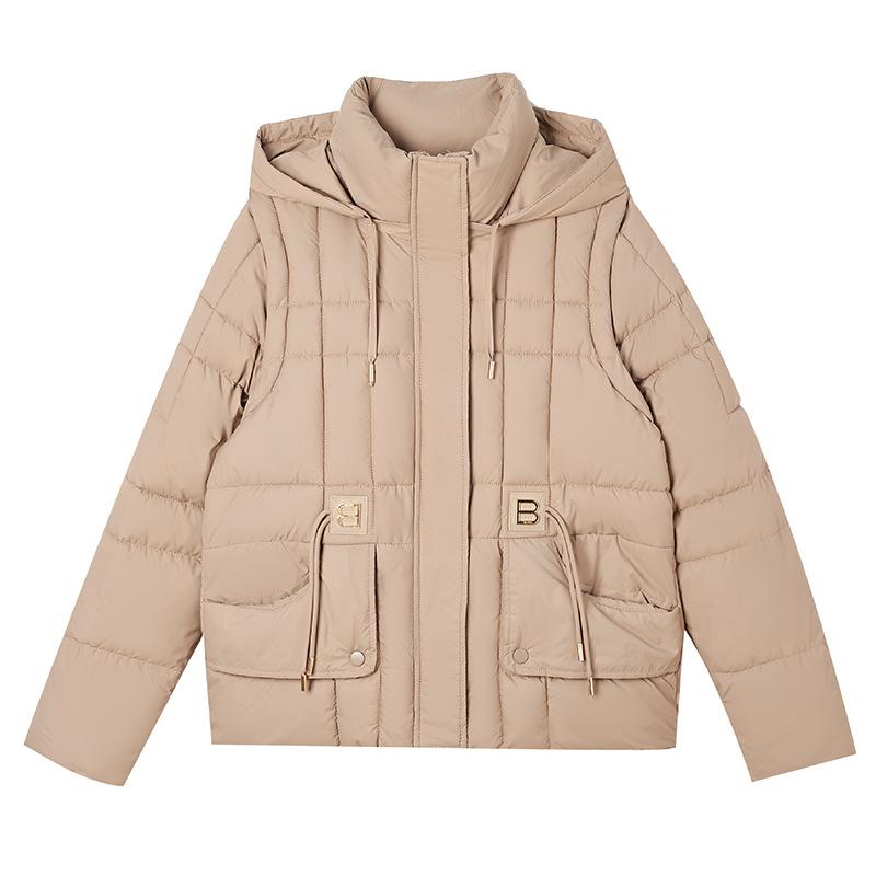 New Down Cotton-padded Jacket with Detachable Sleeves In Autumn and Winter Korean Short Waistcoat and Loose Vest Coat.