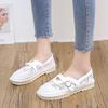 Fashion Design Embroidery Flowers Pearl Mesh Round Buckle Strap Women's Ballet Flats Shoes Loafers Women Mary Jane Shoes Mules Sandal