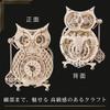 Wooden Owl Clock Wooden Toy with Assembly Toy for Focus and Finger Wooden Plastic 3D Educational Natural Brain Craft Christmas Gift A'sTool Toy,