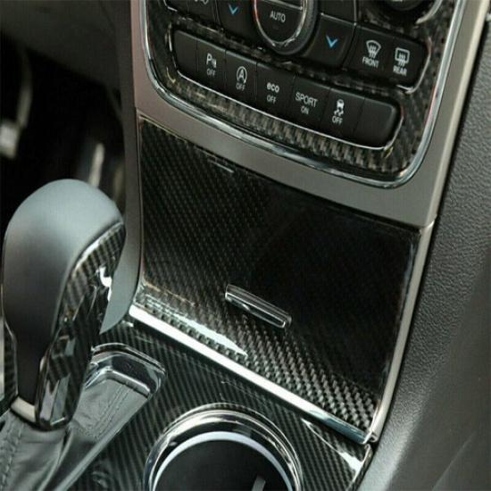 For Jeep Grand Cherokee Real 14~15 Carbon Fiber Car Gear Shift Panel Cover Trim-