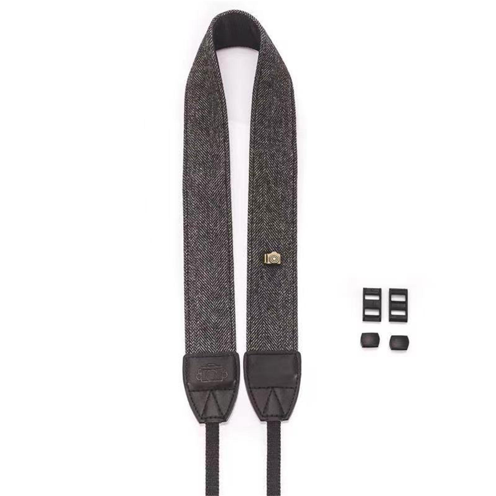 

Портативный ремень на шею и плечо, винтажный принт, мягкие красочные ремешки для камеры для женщин и мужчин, аксессуары для зеркальной камеры чёрный