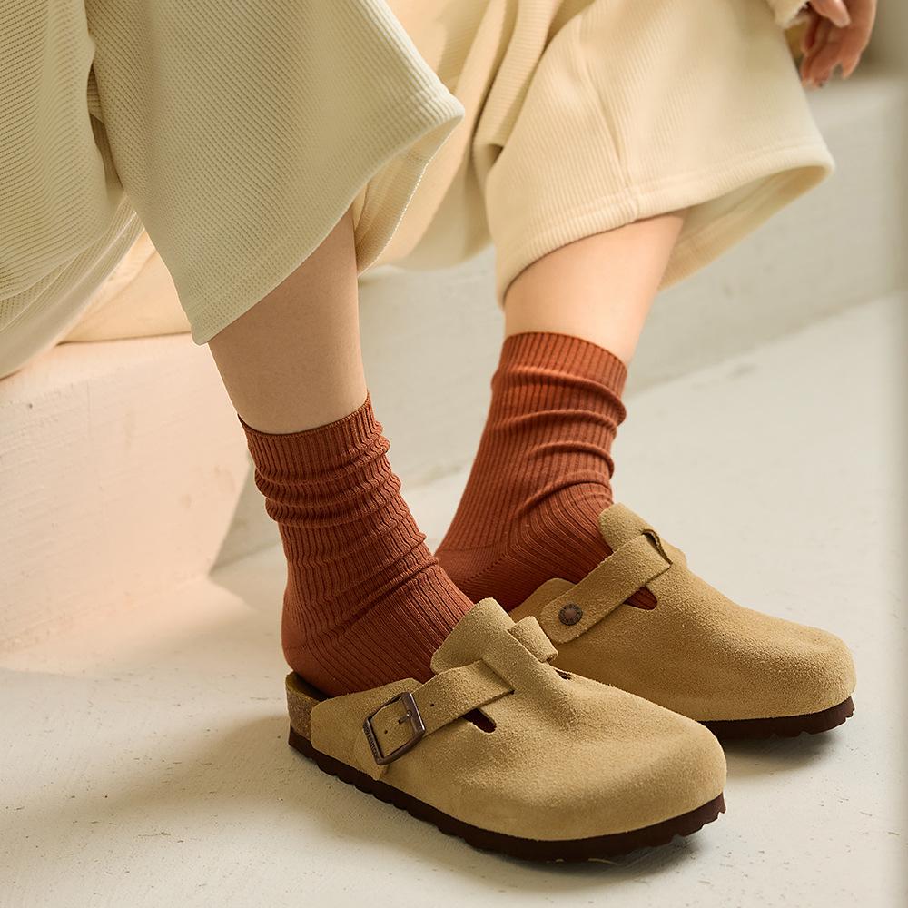 Ladies Spring and Autumn New Pure Cotton Tube Pile Socks