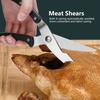 Silver Black Poultry Shears Non-Slip Handle Kitchen Shears Food Shears  Poultry Fish Chicken Meat