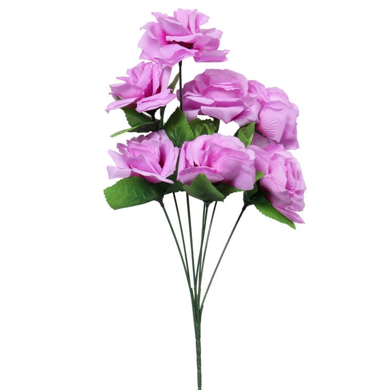 Bouquet of 7 Pink Roses, 44cm In Size and 10cm In Diameter