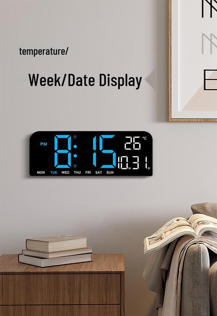 Large LED Desktop Alarm Clock with Hanging Option - Creative Table Clock with Simple Design