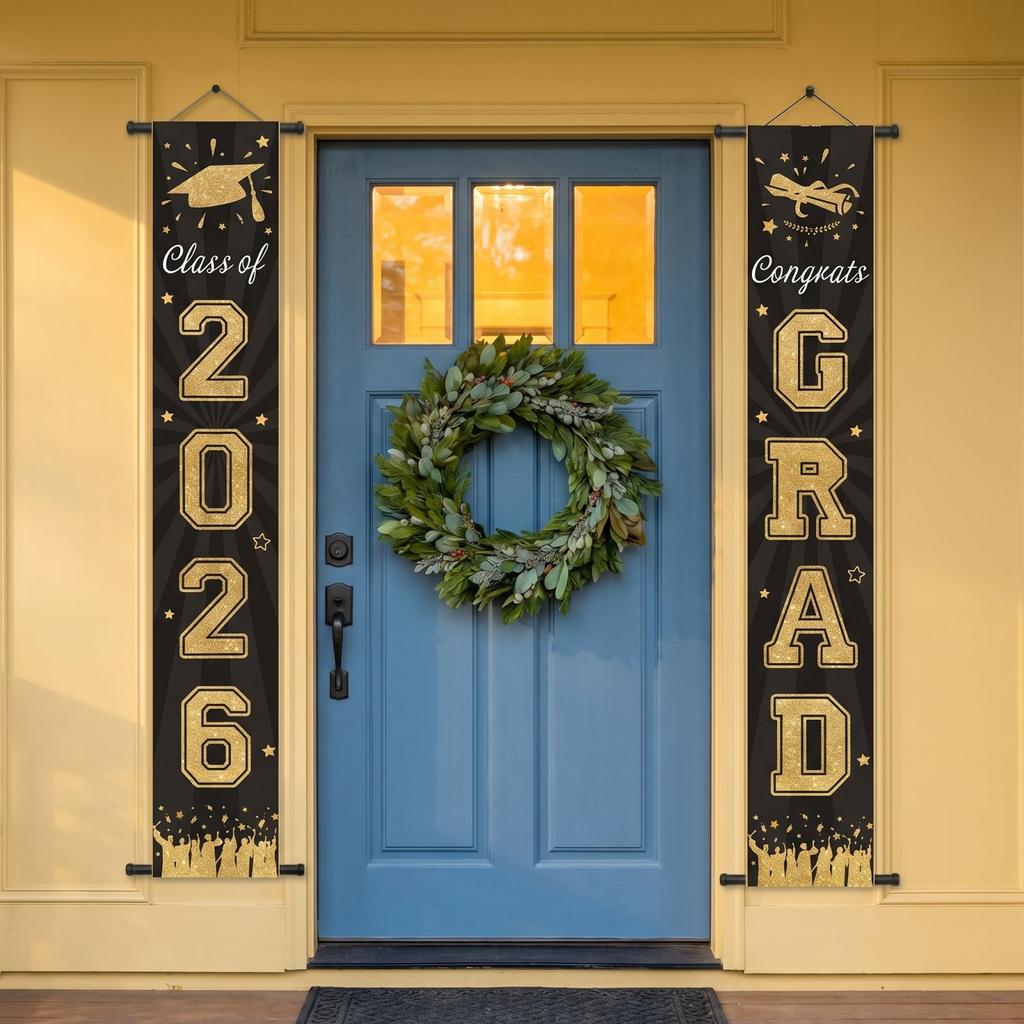 Graduation Class Decoration Door Flag Hanging Flag Graduation Party Decoration Supplies