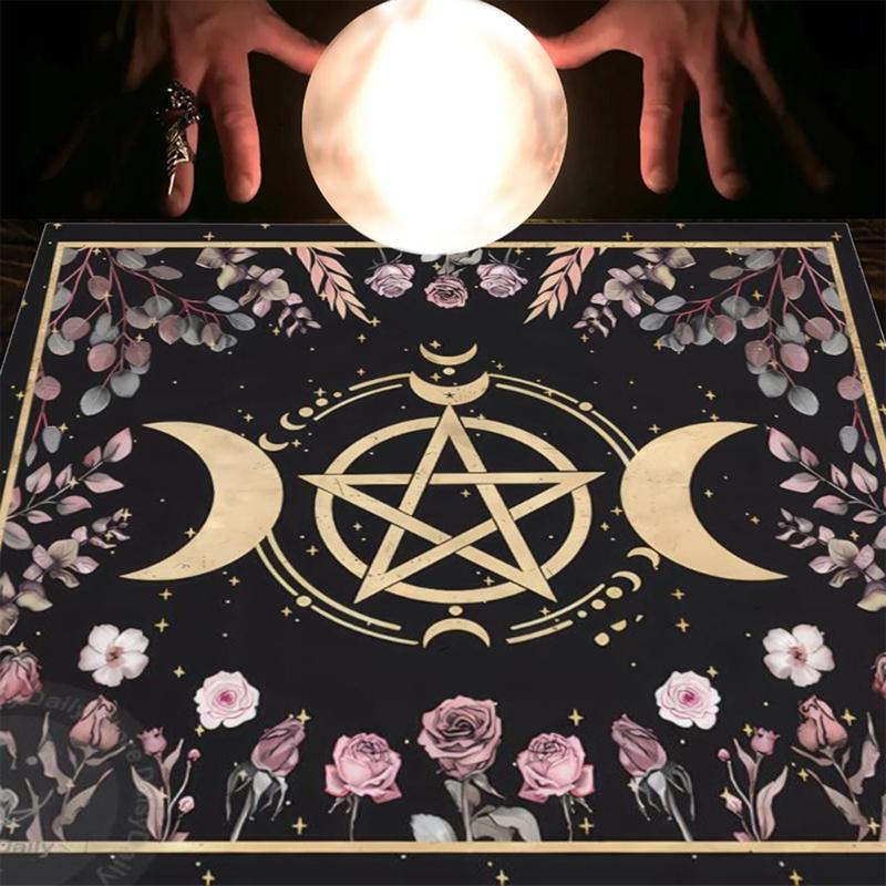 50x50/60x60/75x75cm Tarot Tablecloth Mat Geometric Divinations Table Cloth Board Game Oracles Card Pad Rune Support Mat