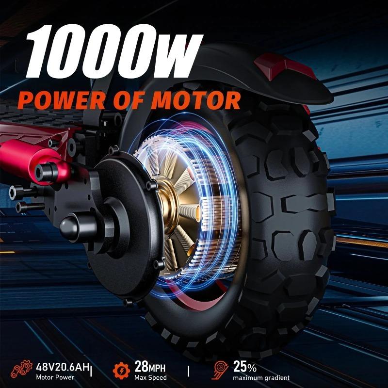 EU STOCK MH04 1000W Powerful Electric Scooter MH04, batteries 48V20.6AH,max speed 45km/hFast Electric Scooter for adults.