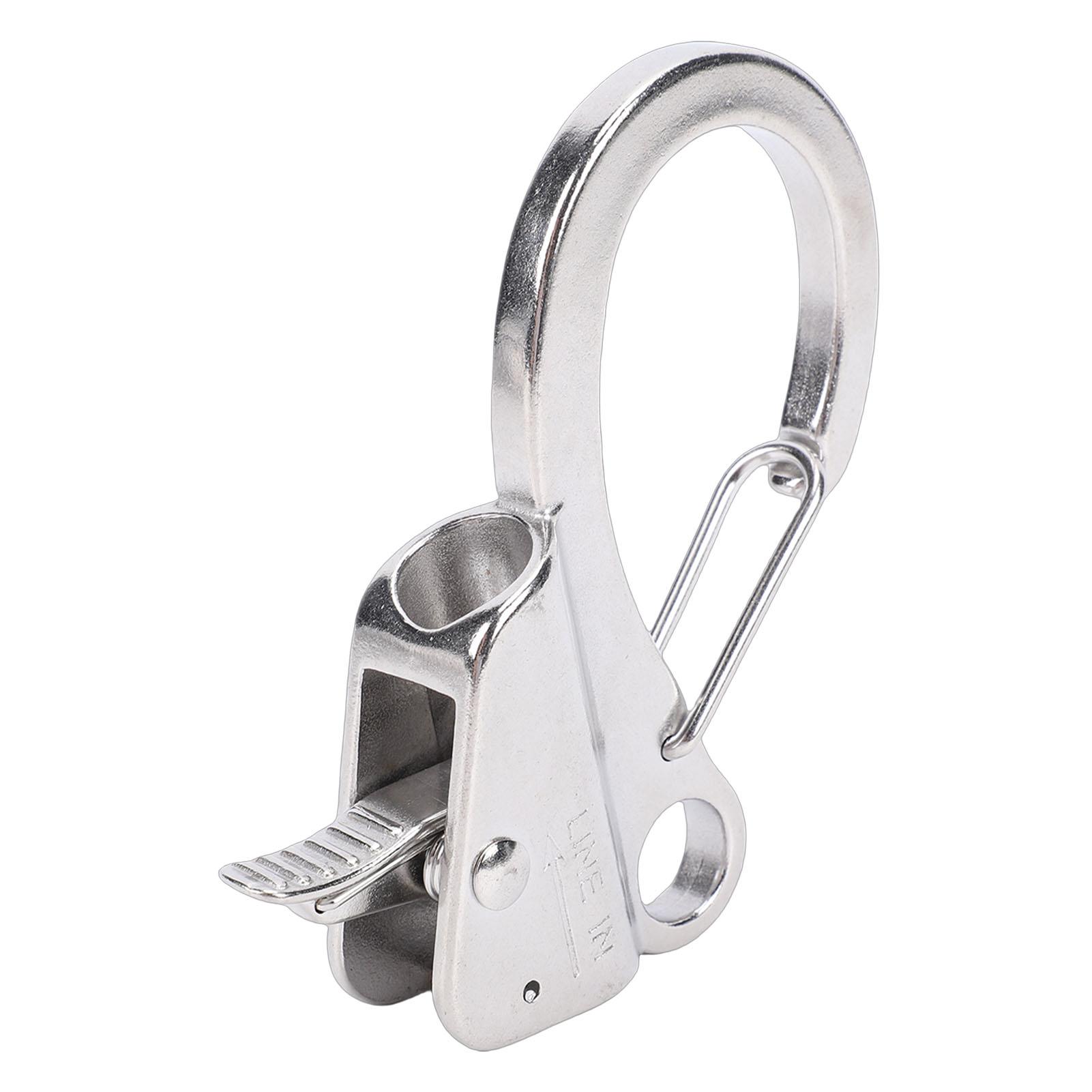 

Boat Sliding Hook 304 Stainless Steel 9000lbs Load Capacity Quick Release Knotless Rope Hook for 3Celsius8-5Celsius8 Inch Ropes