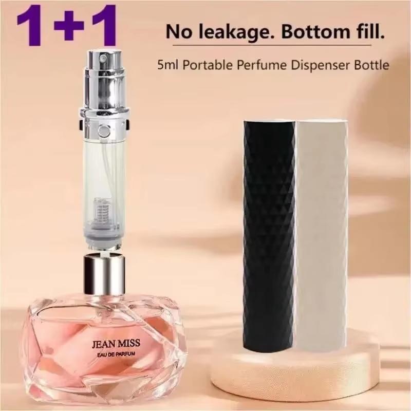 

2 шт. 5 мл флакон для духов с распылителем, гладкий пресс, легко переносимый дорожный флакон, герметичный дизайн, стеклянный распылитель, флакон для наполнения и экстракции 5ml