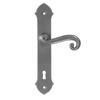 MALTA Door Handle with Key Plate 90mm STEEL