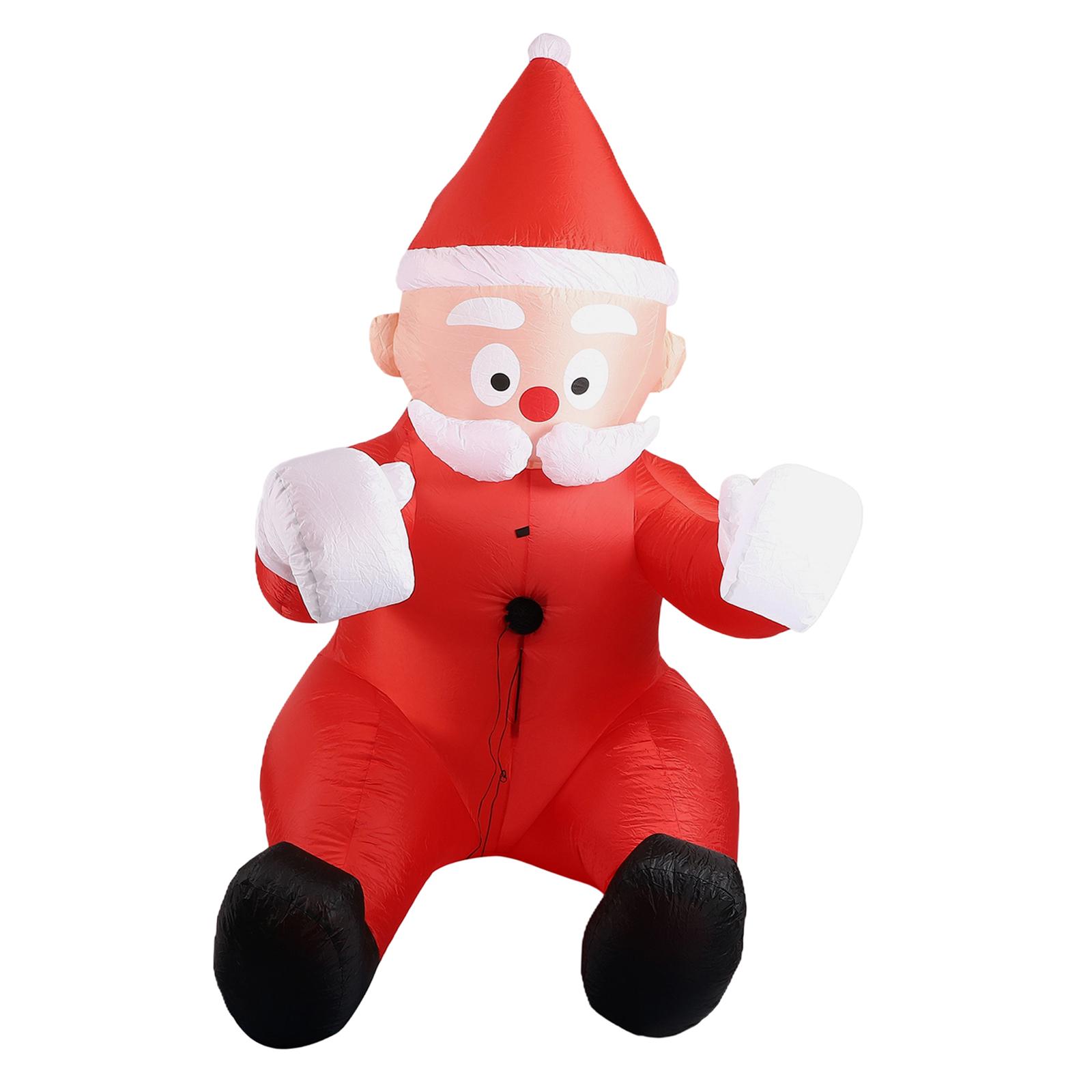 

Modern Outdoor Christmas Inflatable Santa Claus Climbing Wall Giant Ornament Waterproof Polyester for Garden Lawn красный