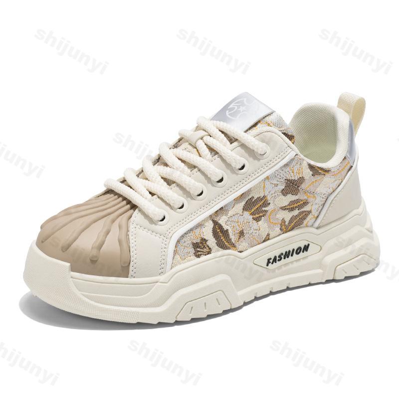 Fashion 2025 Spring New Men's Breathable Cloth Surface Height Increasing Shoes Fashion Trendy Versatile Casual Low Top Chunky sneakers