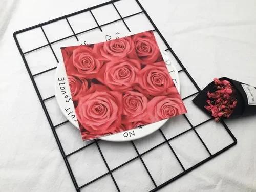 20pcs/Pac 33*33cm 2-Ply Disposable Party Napkin Floral Pattern