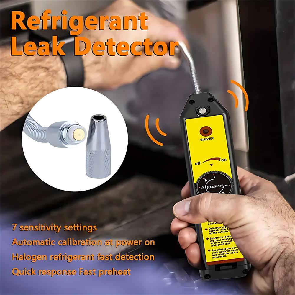 Gas Leakage Tester Car Air Conditioner AC Freon Halogen Gas Leak Detector with Probe Diagnostic Tool WJL-6000S