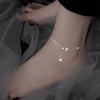 Sterling Butterfly Foot Chain With Zircon Crystals Tassel Boho Chic Womens Anklet Jewelry