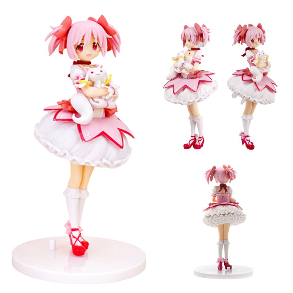 18CM Puella Magi Madoka Magica Aniem Figure Kaname Madoka Magic Girl PVC Anime Action Figures Model Anime Cartoon Model Toy Gift