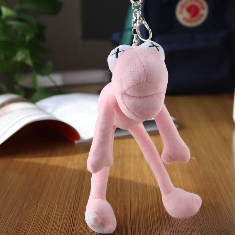 Plush Long Legged Frog Toy Keychain With Pp Cotton Filling For Kids And Collectors