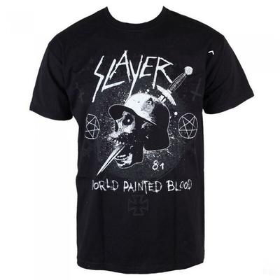 Slayer Womens/Ladies World Painted Blood Skull T-Shirt