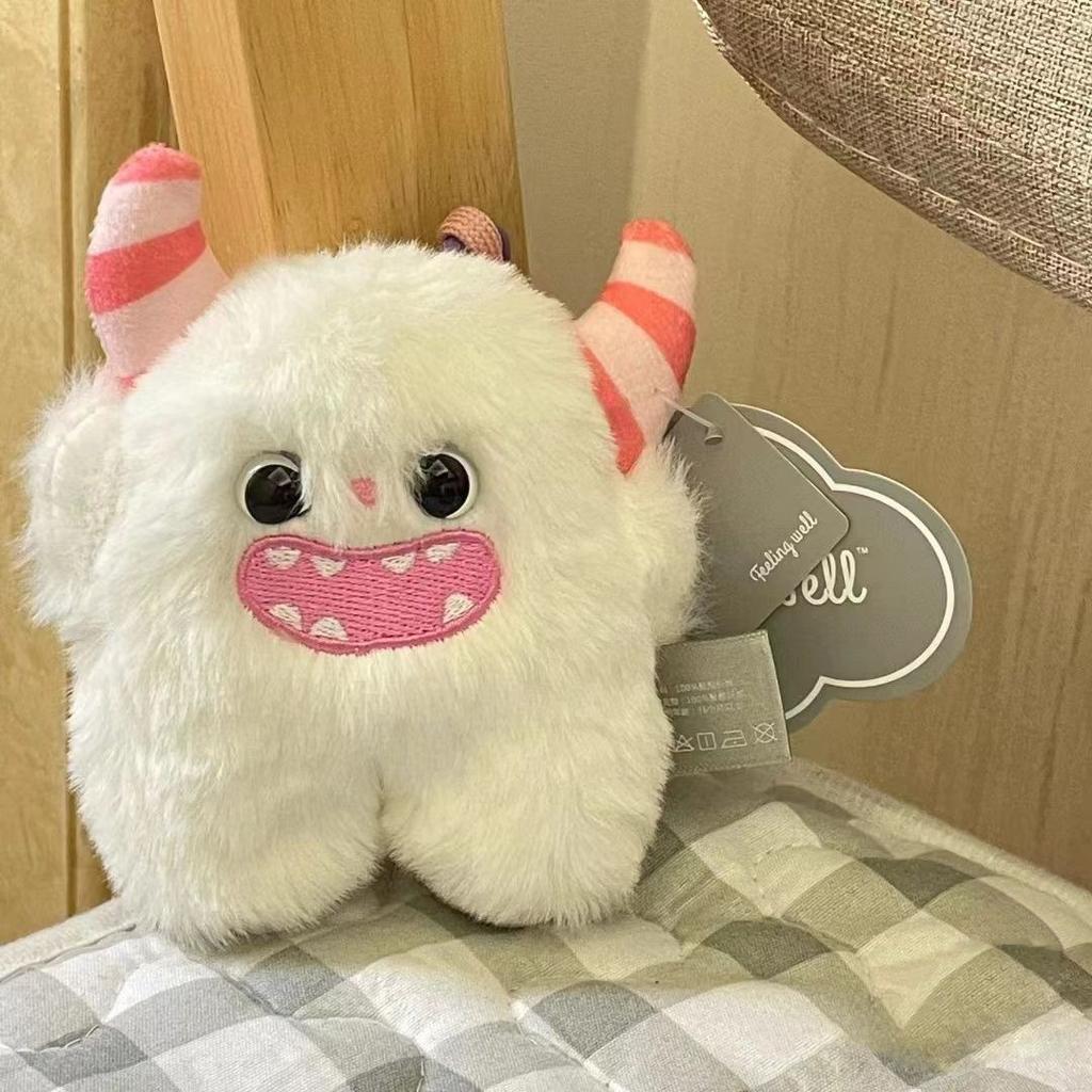 Cute Plush Keychain Dolls Animals Pendant Keyring for Women Girls Cartoon Plushies Doll Schoolbag Backpack Charm Keychain Gift