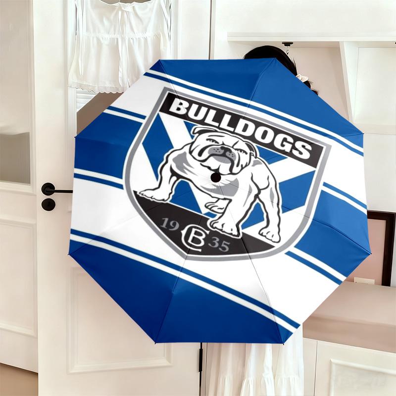 1PC Bulldogs Team Spirit Automatic Umbrella - Suitable Travel Outdoor Portable Umbrella Birthday Gift Daily Essentials
