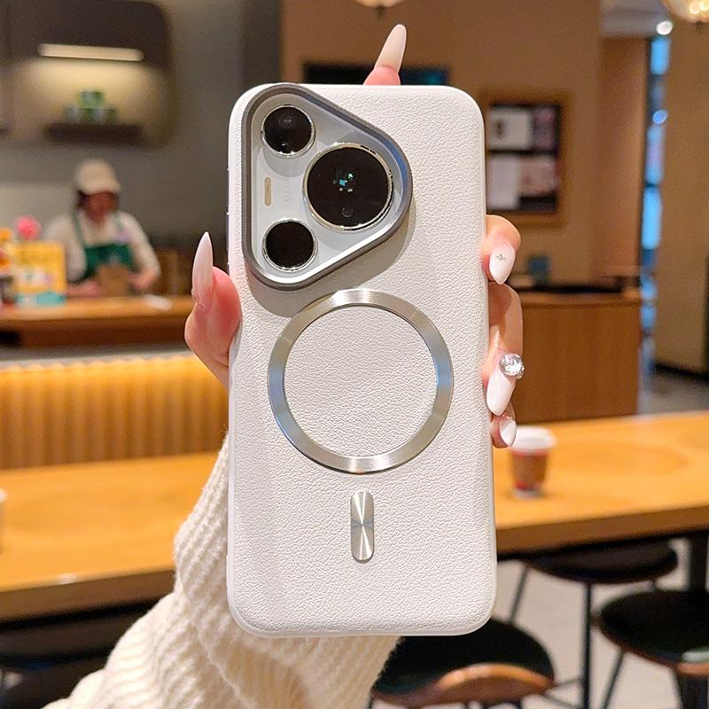 

For Huawei Pura 80 80 Pro 80 Ultra phone case, with magnetic suction function, leather sticker design, drop and shock resistant Huawei Pura 80