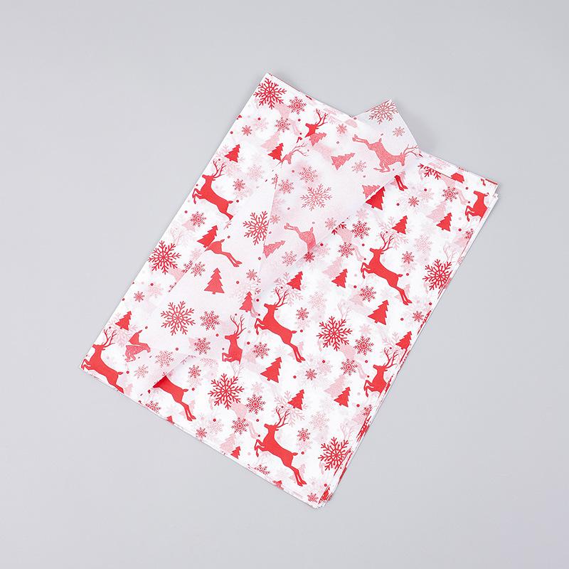 Christmas Stocking Paper Premium Christmas Tissue Paper Snowflake Pattern Paper Festive Elk Print Tissue For Gift Wrapping Diy